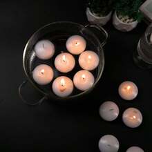 浮水蜡烛，白色石蜡，浮水蜡烛适用于婚礼、生日、派对和家居装饰、家居装饰、房间装饰、婚礼装饰、桌面装饰、芳香疗法礼品盒包装 - 彩色 - 查看 5