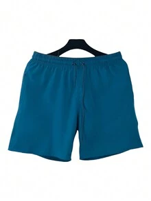 KIT 2 Shorts Bermuda Tactel With Elastane Men's Beach Gym Drying Training Football - 水鴨藍 - 查看 4