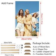 1 pièce Affiche sur canevas photo personnalisée avec cadre en bois DIY ou sans cadre, impression personnalisée de votre photo sur canevas, décoration murale à accrocher, cadeau pour les couples, anniversaires pour petite amie, petit ami, épouse, mari, mère, père, anniversaire, remise des diplômes, Slow Summer Living