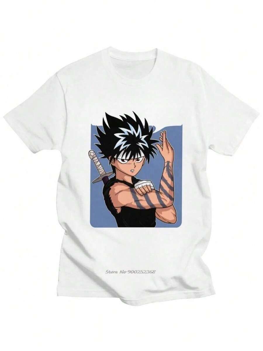 Unisex Yu Yu T-Shirt 100% Cotton Streetwear Launch Shipping In Various Colors!! - trắng - Xem 1