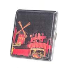1pc Vintage Printed Leather Cigarette Case Smoking Accessory Holiday Gift - Multicolor - View 11