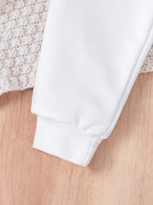 Tenue décontractée, sweat-shirt imprimé papillon pour fille et pantalon de couleur unie