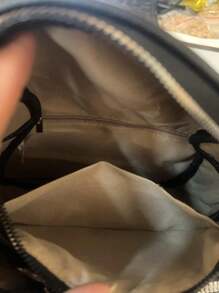 Women's Bag Kit With A Coin Purse Crossbody Bag Large Stylish Modern Blogger With Wide Strap In Pure Black - Grey - View 4