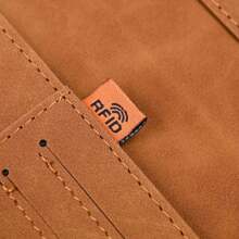 حامل جواز سفر مخصص الاسم قطعة واحدة للضروريات السفر، غطاء محفظة جواز السفر للملحقات الضرورية للسفر، حامل دفتر جواز السفر للنساء والرجال - بني - مشاهدة 9