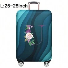 Capas de bagagem, capas de porta-malas, capas contra poeira, 18-32 polegadas, protetor, resistente a arranhões, impressão de corpo inteiro, mala de viagem, capa protetora lavável, acessórios de viagem, suprimentos de bagagem, moda, flor roxa, bolsa para escola, acessórios escolares, material escolar