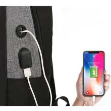 Paquete de 3 mochilas informales con carga USB para ordenador portátil escolar de 15,6 pulgadas - Azul - Ver 3