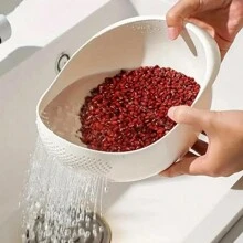 1 件多用途储物篮，现代风格食物沥水篮，水果、蔬菜、大米和谷物储存，厨房收纳盒和橱柜，厨房配件 - 多色 - 查看 4