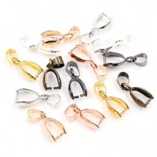 10-50pcs Pendants Clasps Clips Pinch Bails Connectors Charm Bail Beads Connector DIY Jewelry Making Accessories Findings