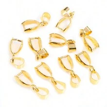 10-50pcs Pendants Clasps Clips Pinch Bails Connectors Charm Bail Beads Connector DIY Jewelry Making Accessories Findings
