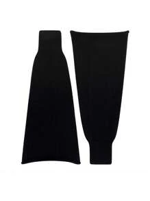 腿套 可爱腿套 Y2K 原宿腿套 女童女式辣妹可爱腿套 哥特洛丽塔配饰，秋冬 - 黑色 - 查看 6