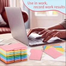 200 张彩色索引卡、空白网格卡、重型备忘卡，适用于学习、办公室、家庭学校用品、书写工具、学校办公室、儿童工具、学校用品 - 彩色 - 查看 3