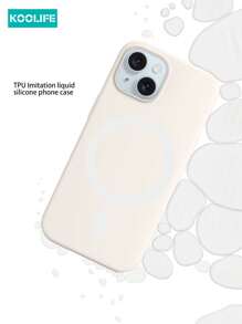 1pc Koolife Liquid Silicone Magnetic Wireless Charging Soft Case, Camera Lens Raised Protection, Anti-Fall, Waterproof Phone Case Compatible With IPhone 17 ProMax/17/17 Pro/17 Air/16/16 Pro/16 Plus/16 ProMax/12/12 Pro/12 ProMax/13/13 Pro/13 ProMax/14/14 Plus/14 Pro/14 ProMax/15/15 Pro/15 Plus/15 ProMax