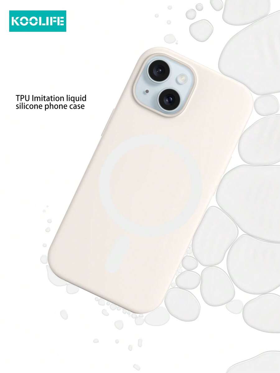 1pc Koolife Liquid Silicone Magnetic Wireless Charging Soft Case, Camera Lens Raised Protection, Anti-Fall, Waterproof Phone Case Compatible With IPhone 17 ProMax/17/17 Pro/17 Air/16/16 Pro/16 Plus/16 ProMax/12/12 Pro/12 ProMax/13/13 Pro/13 ProMax/14/14 Plus/14 Pro/14 ProMax/15/15 Pro/15 Plus/15 ProMax