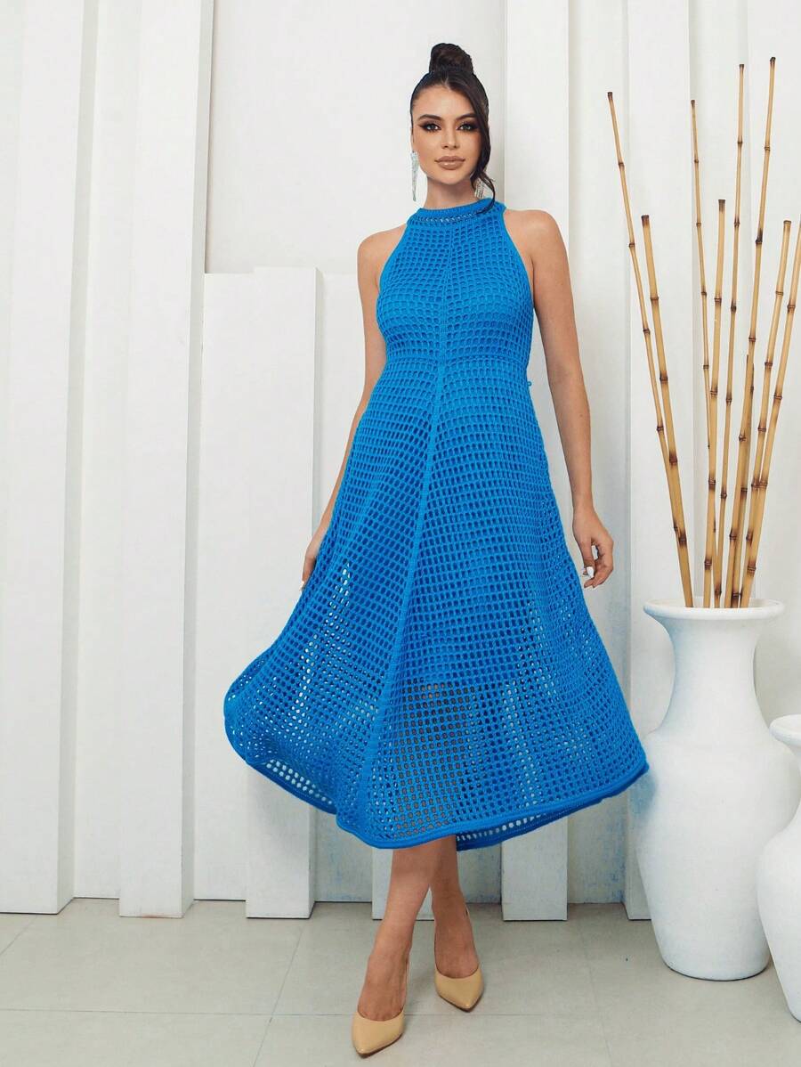 Women Sweater Dresses - Klein Blue - View 1