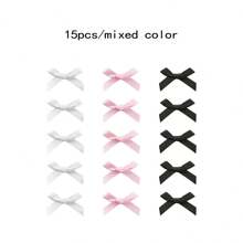 30/15个装女士彩色丝带发夹，可爱蝴蝶结丝绸小发卡，优雅公主蓬松发夹，Y2K仙女风发饰，适合日常佩戴，情人节礼物，校园用品，大学女生冬季穿搭，蝴蝶结 - 彩色 - 查看 3