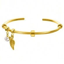 Customized Name Tree Leaf Bracelet For Women, April Birthstone White Crystal, Personalized Engraved Date & Name, Gold Or Silver Stainless Steel Bohemian Elegant Bracelet, Mother's Day Gift