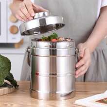 Hộp đựng thức ăn dung tích lớn, hộp đựng đồ dùng cá nhân di động, hộp cơm giữ nhiệt, hộp đựng súp, hộp cơm bento dã ngoại, quà Giáng sinh. - Bạc - Xem 7