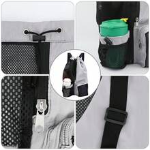 抽绳运动包防水健身包大号运动背包带水瓶网袋男女游泳运动学校旅行 - 彩色 - 查看 4