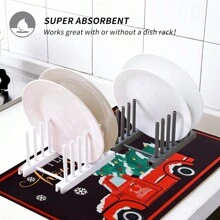 1 Thảm thấm in hình cây thông Noel, Tấm thấm nước mới cho quầy bếp, Thảm khô nhanh chống trượt bằng đất tảo cát mềm cho quầy bếp, Máy pha cà phê, v.v. - Nhiều màu - Xem 8