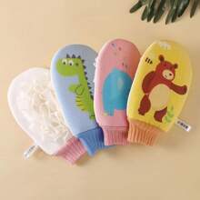 1 pièce Boule de bain de gant de bébé de bande dessinée, utilisation double face, frottage, production riche de mousse, produits de salle de bain pour bébés et enfants