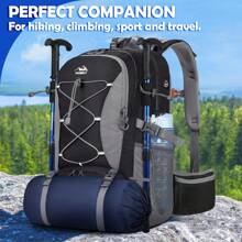 50L Hiking Backpack Waterproof Camping Backpack For Men Women Lightweight HIking Daypack Outdoor Travel Daypack - màu đen - Xem 7