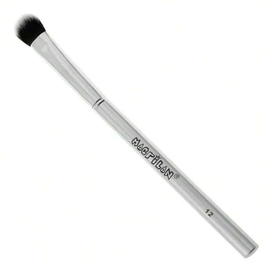 Macrilan S12 Makeup Brush For Eyeshadow Professional Natural Bristles Silver Line - 銀色 - 查看 1