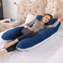 1 件 U 型水晶天鹅绒孕妇枕、身体枕、放松枕、床上用品、家居