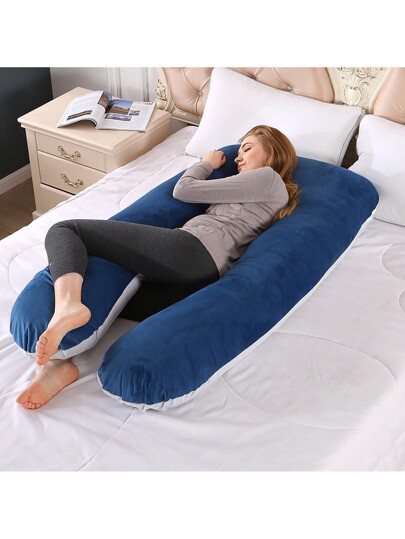 1pc Shaped Crystal Fluwelen Pregnancy Pillow, Body Relaxation Bedding, Home view 3