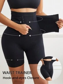 Women Seamless High Waist Waist Trainer Shorts Faja Girdle Shapewear Hook-And-Eyes Closure Body Shaper Panties Waist Cincher Thighs Control Underwear