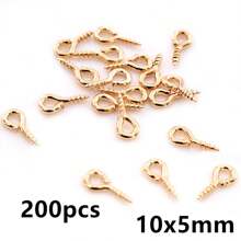 200 件小眼形别针 眼形别针 挂钩 孔眼 螺纹 DIY 珠宝制作配件 - Eyelets - 查看 40