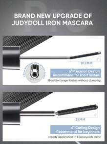 JUDYDOLL 2g/3g Iron Mascara - Waterproof, Length Boosting, No Smudging, Curling, Classic & Upgraded Edition, Suitable For Sports, Dates, Travels, Gifts, Beach, Suitable For Beginners And Personal Use, Unique New Product, Great Gift For Friends And Girlfriend, Fashion/Wedding Essentials, Wedding Guest, Bachelorette Party, Elegant Makeup, Natural Makeup For School, Sweet Makeup, Bold Makeup, Date Makeup