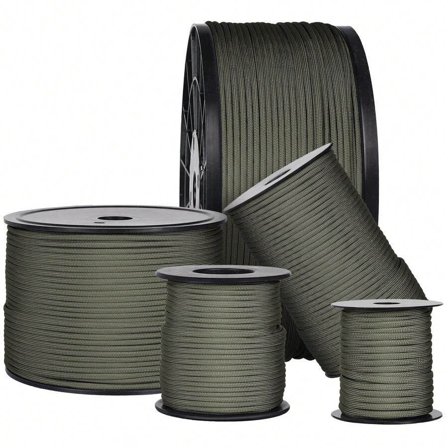 50ft-1000ft Paracord With Spools Type III 550lb 7-Strands Paracord Rope Parachute Cord - Army Green - View 1