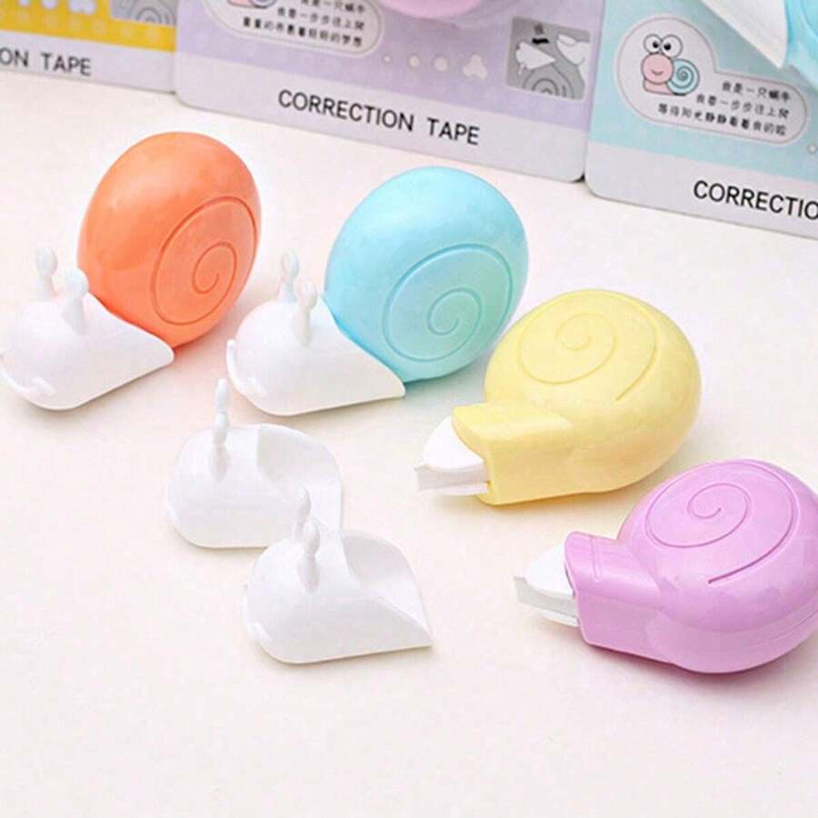 Random Snail Correction Tape Cute Creative Spelling Little Snail Student Correction Tape 1pc - Multicolor - View 1
