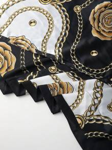 2 chiếc váy dài tay rộng rãi thời trang xuân hè thu satin giả lụa mềm mại họa tiết hoa thường ngày kèm khăn choàng nhỏ 29"*168" khăn choàng đa năng maxi ngày lễ tình nhân ngày lễ tình nhân - Nhiều màu - Xem 4