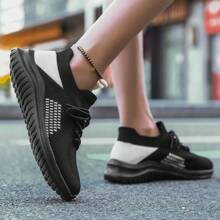 Damskie lekkie, oddychające, dzianinowe, miękkie, wygodne buty w kratę