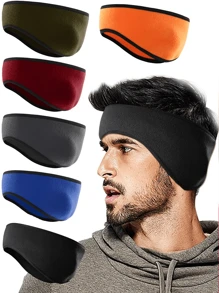 1pc Sports Headband, Plush Ear Muffs Cover, For Men Women Winter Skiing Running Cycling, Ear Warmer & Headband - Multicolor - View 1