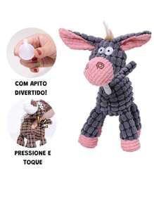 ROPE DONKEY Toy Donkey Plush Animal For Dogs Pet Chew Toy With Whistle Sound - Xám - Xem 7