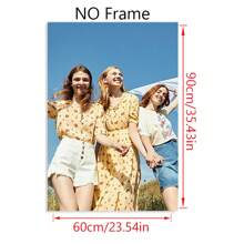 1 pièce Affiche sur canevas photo personnalisée avec cadre en bois DIY ou sans cadre, impression personnalisée de votre photo sur canevas, décoration murale à accrocher, cadeau pour les couples, anniversaires pour petite amie, petit ami, épouse, mari, mère, père, anniversaire, remise des diplômes, Slow Summer Living