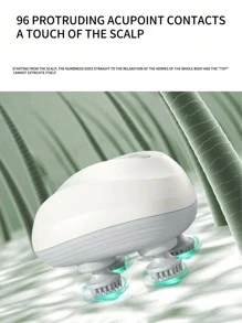 电动头皮按摩器、自动头皮按摩器、头部按摩器 - 藍色 - 查看 6