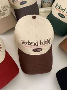 1pc Holiday Letter Design Outdoor Fashion Baseball Cap