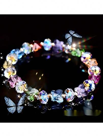 1 chiếc vòng tay pha lê ngọt ngào và thời trang dành cho phụ nữ, hoàn hảo làm quà tặng cho ngày lễ tình nhân, ngày của mẹ hoặc bạn bè, mẹ, mẹ, ngày của mẹ, quà tặng