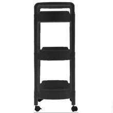 Carrito Organizador de 3 Niveles Bisuling Negro - Negro - Ver 4