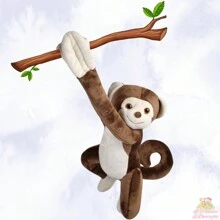 Plush Monkey  Jungle Animals For Children 35cm Baby Gift Toy Layette Antiallergic Baby Affectionate Plush Cushion Niche Girl Boy - 鏽棕色 - 查看 7