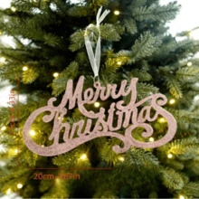 1pc Novo Criativo Acrílico Em Branco Placa De Natal, Decoração De Carta De Natal Para Árvore De Natal, Decoração De Feriado, Natal - Multicolorido - Ver 5