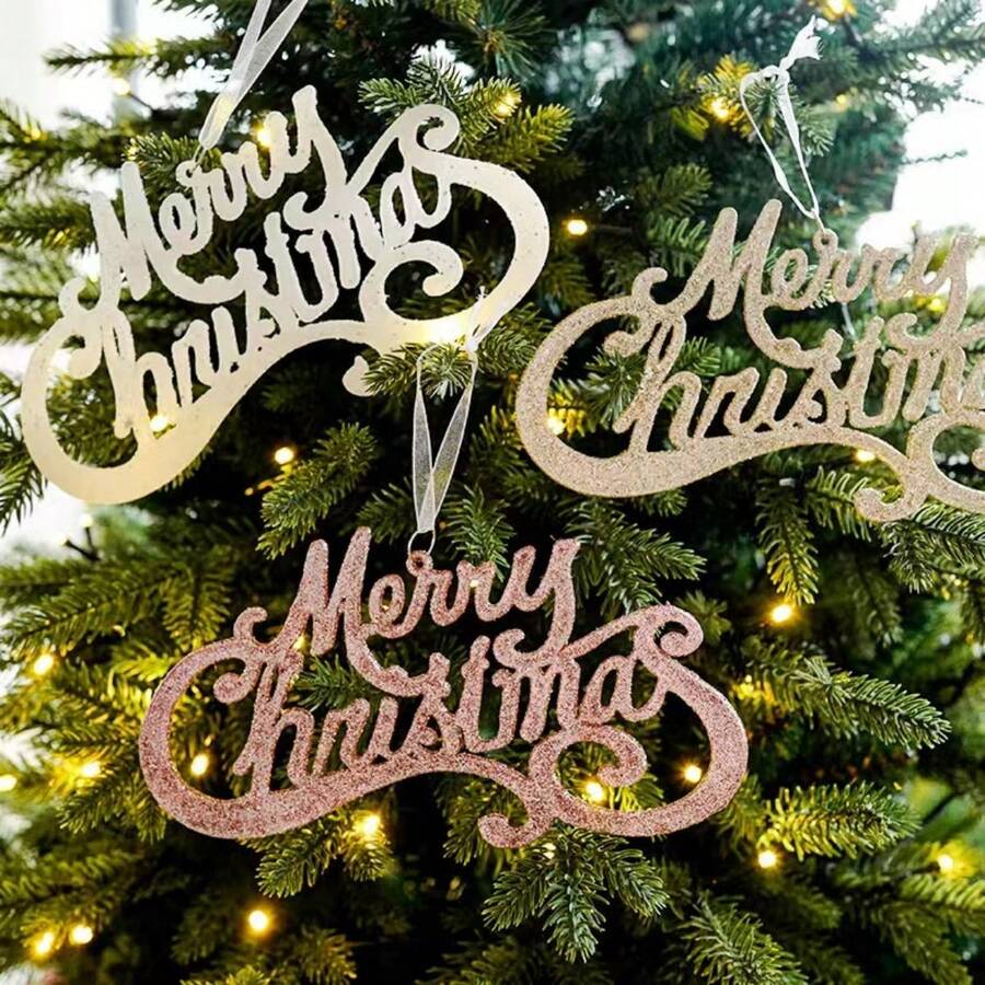 1pc Novo Criativo Acrílico Em Branco Placa De Natal, Decoração De Carta De Natal Para Árvore De Natal, Decoração De Feriado, Natal - Multicolorido - Ver 1