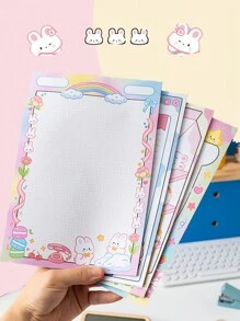 可爱卡通高品质可拆卸不粘便签本B5记事本可爱INS风格草稿纸 - 彩色 - 查看 3