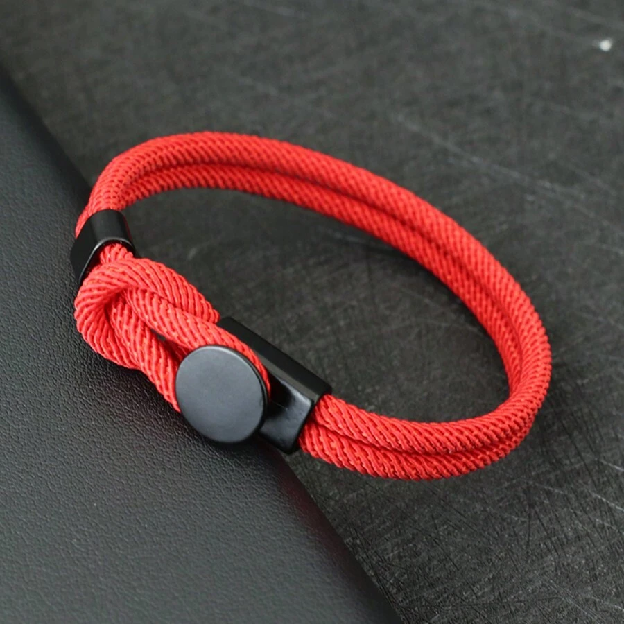 51Luckind Men Rope Bracelet Hand Leisure Accessories 4mm Cord Bracelet Gift For Husband Boyfriend Cool Biker Matching Bracelet - Men's Personalized Bracelet - View 1