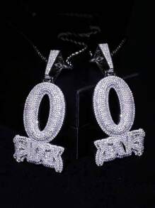 1pc Copper Alphabet Letter Necklace For Men Daily Wear, Party - Pendant Necklace - View 1