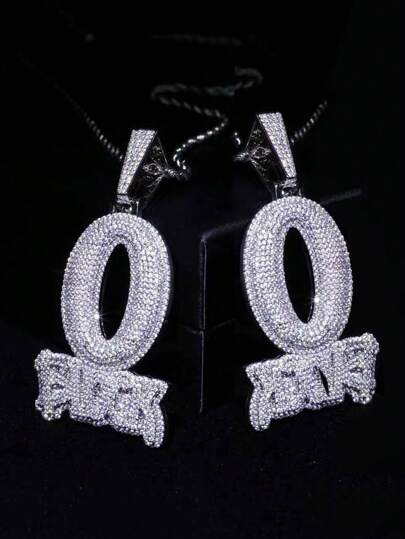 1pc Copper Alphabet Letter Necklace For Men Daily Wear, Party