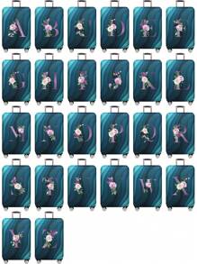 Capas de bagagem, capas de porta-malas, capas contra poeira, 18-32 polegadas, protetor, resistente a arranhões, impressão de corpo inteiro, mala de viagem, capa protetora lavável, acessórios de viagem, suprimentos de bagagem, moda, flor roxa, bolsa para escola, acessórios escolares, material escolar